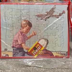 Vintage Airplane Puzzle for Kids